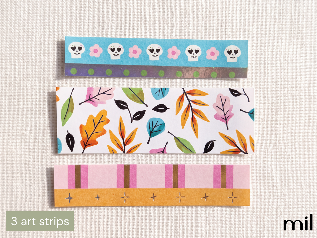 Colorful Halloween Themed Junk Journal Ephemera Kit
