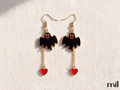 Ensemble de boucles d’oreilles fantômes d’Halloween faites main avec breloques cœur - Boucles d’oreilles pendantes