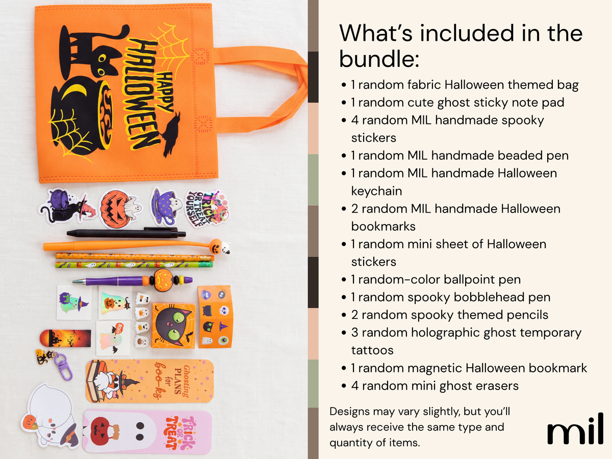 Mystery Halloween Boo Bag | Handmade Bookish Stationery Gift Bundle Set Boo Basket