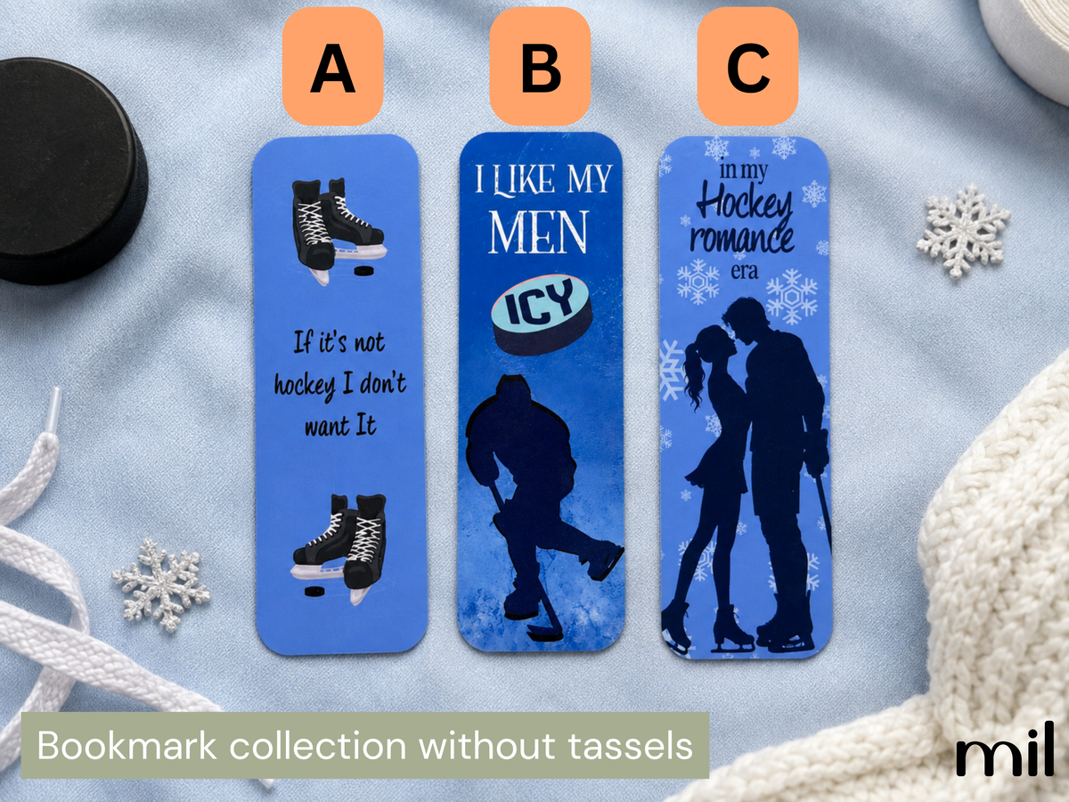 Hockey Romance Themed Bookmarks