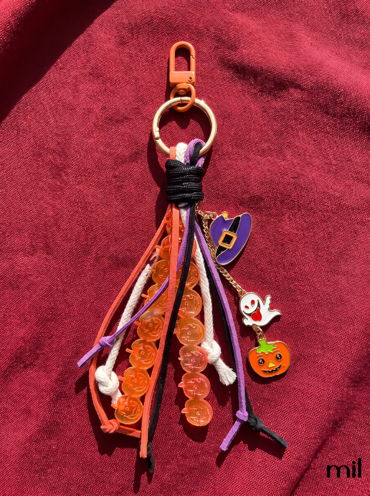 Handmade Halloween Bag Charm Keychain With Enamel Charms