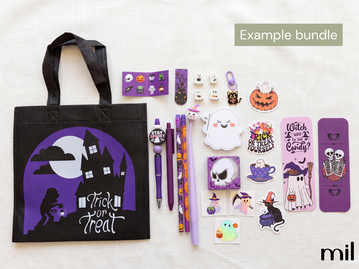 Mystery Halloween Boo Bag | Handmade Bookish Stationery Gift Bundle Set Boo Basket