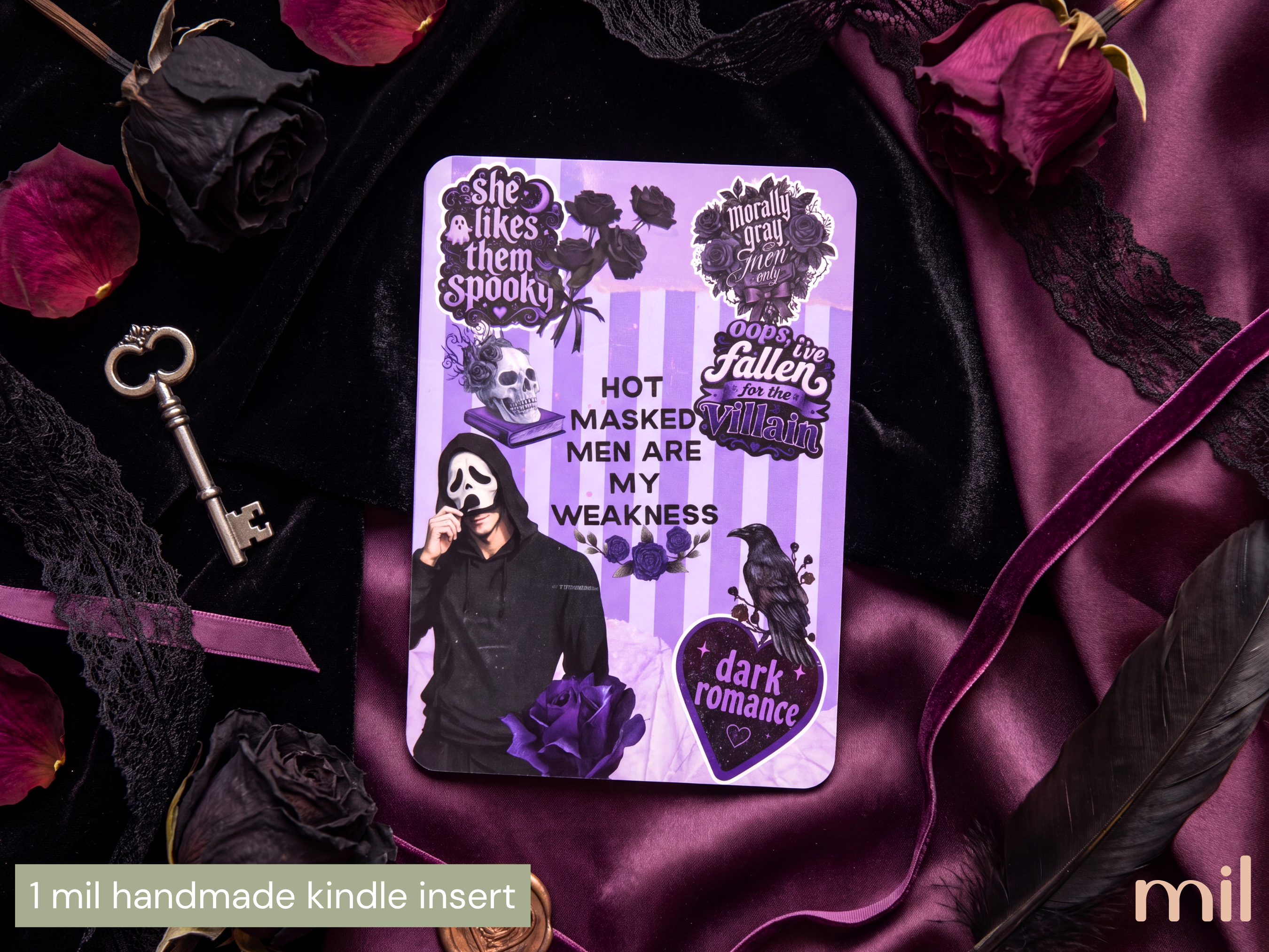 Dark Romance Kindle Insert and Accessories Bookish Bundle