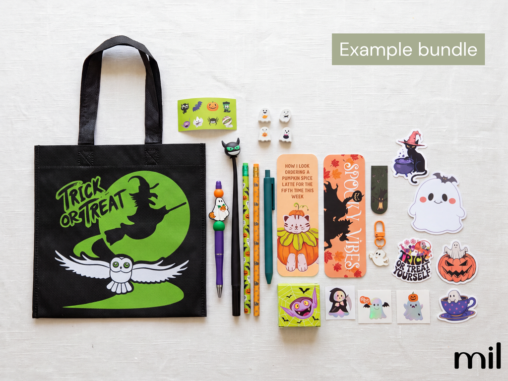Mystery Halloween Boo Bag | Handmade Bookish Stationery Gift Bundle Set Boo Basket