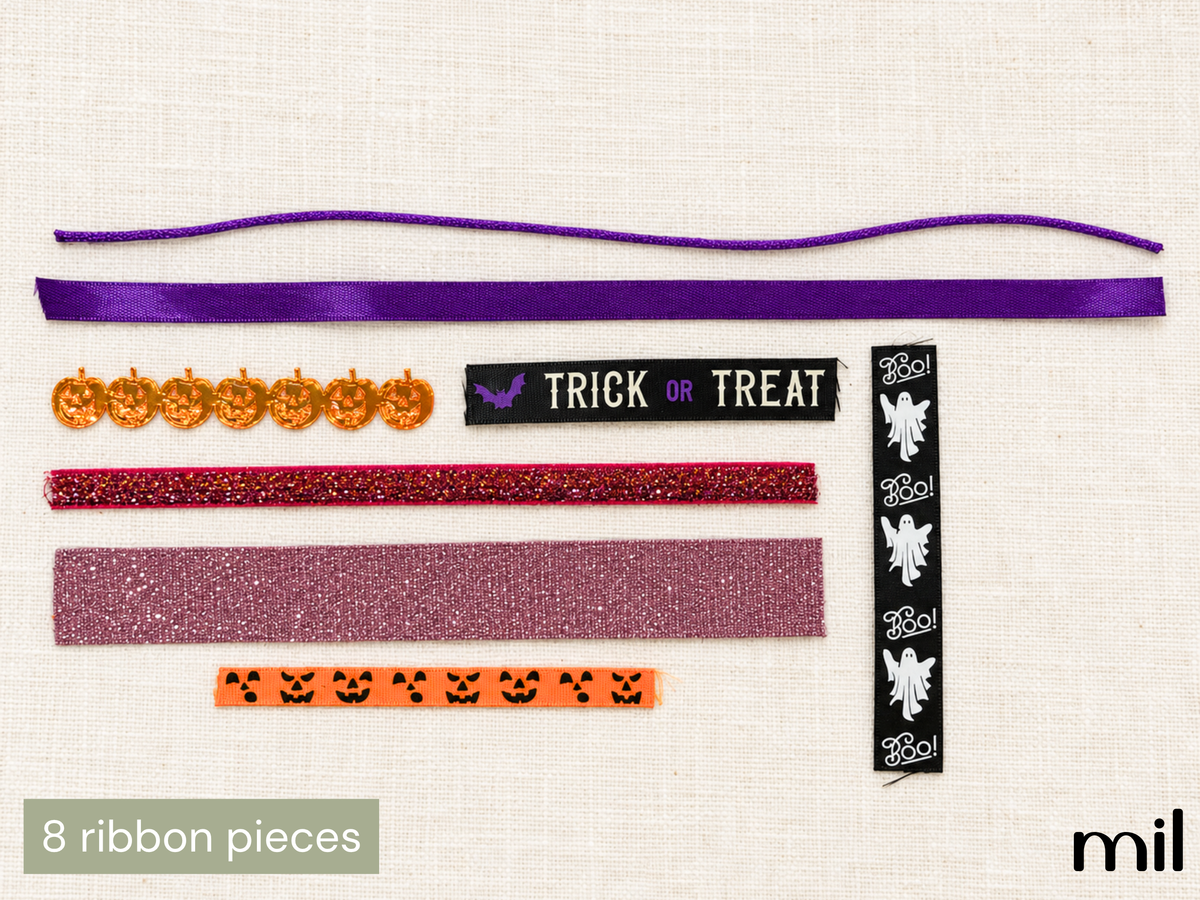 Colorful Halloween Themed Junk Journal Ephemera Kit