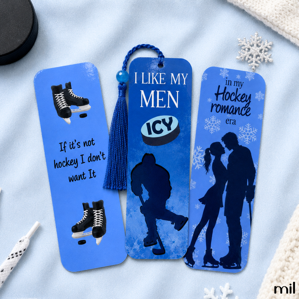Hockey Romance Themed Bookmarks