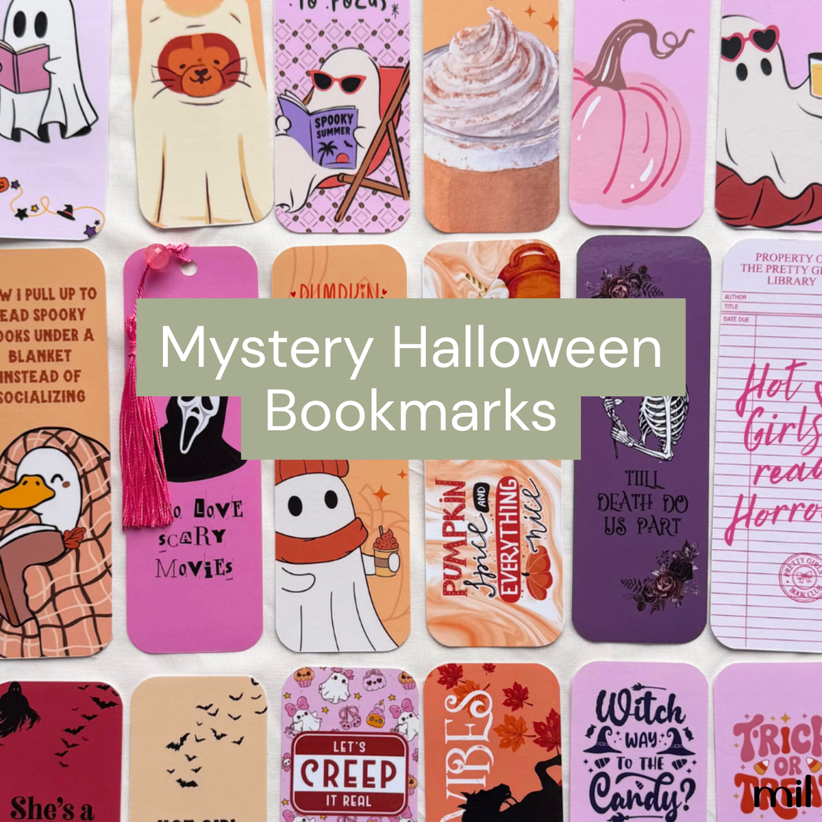Mystery Halloween Bookmarks Bundle