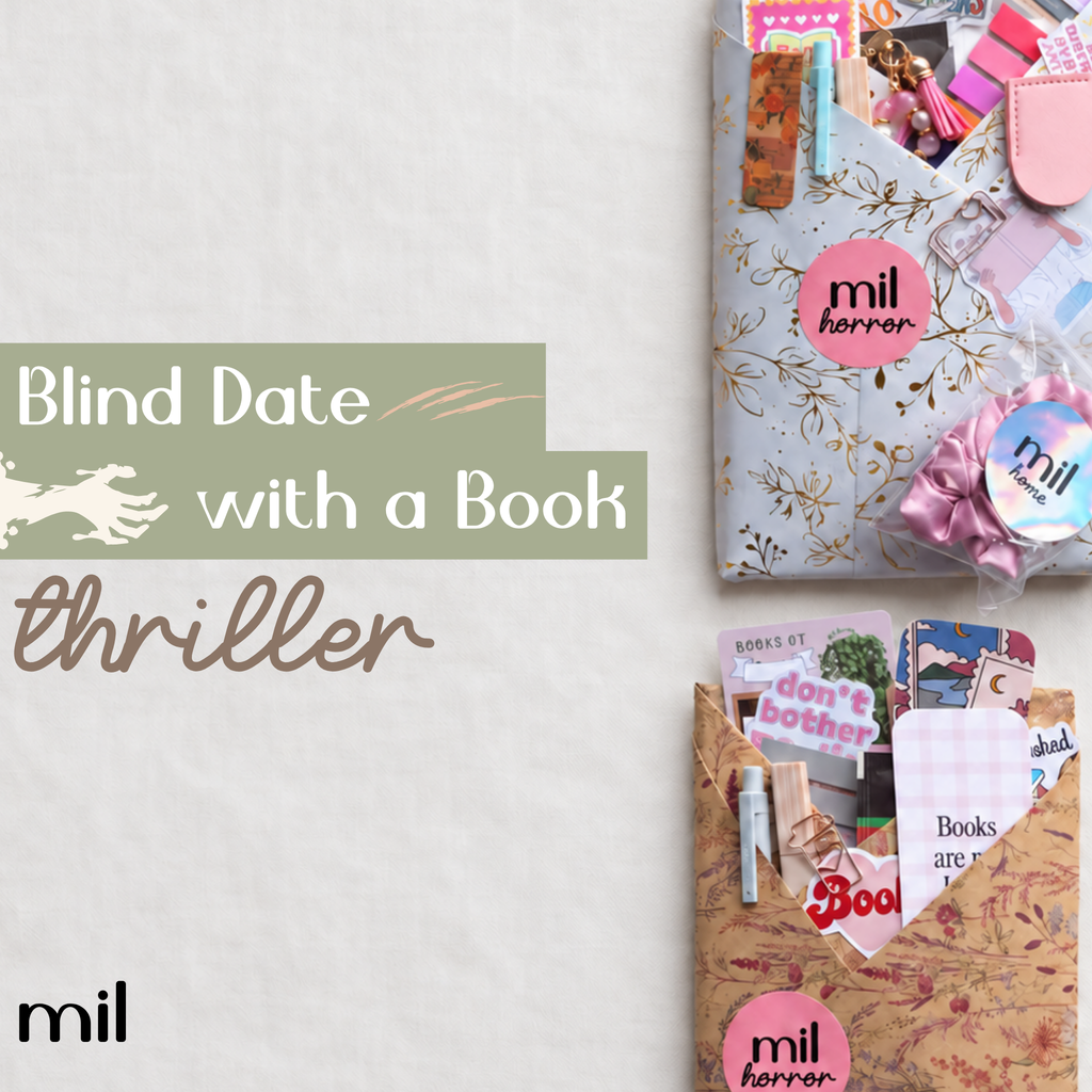 Blind Date With a Book: Thriller | Suspense Thriller Novel Gift Box With Bookish Accessories