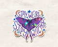 Autocollant découpé Stay Weird Stay Witchy - Laminé holographique