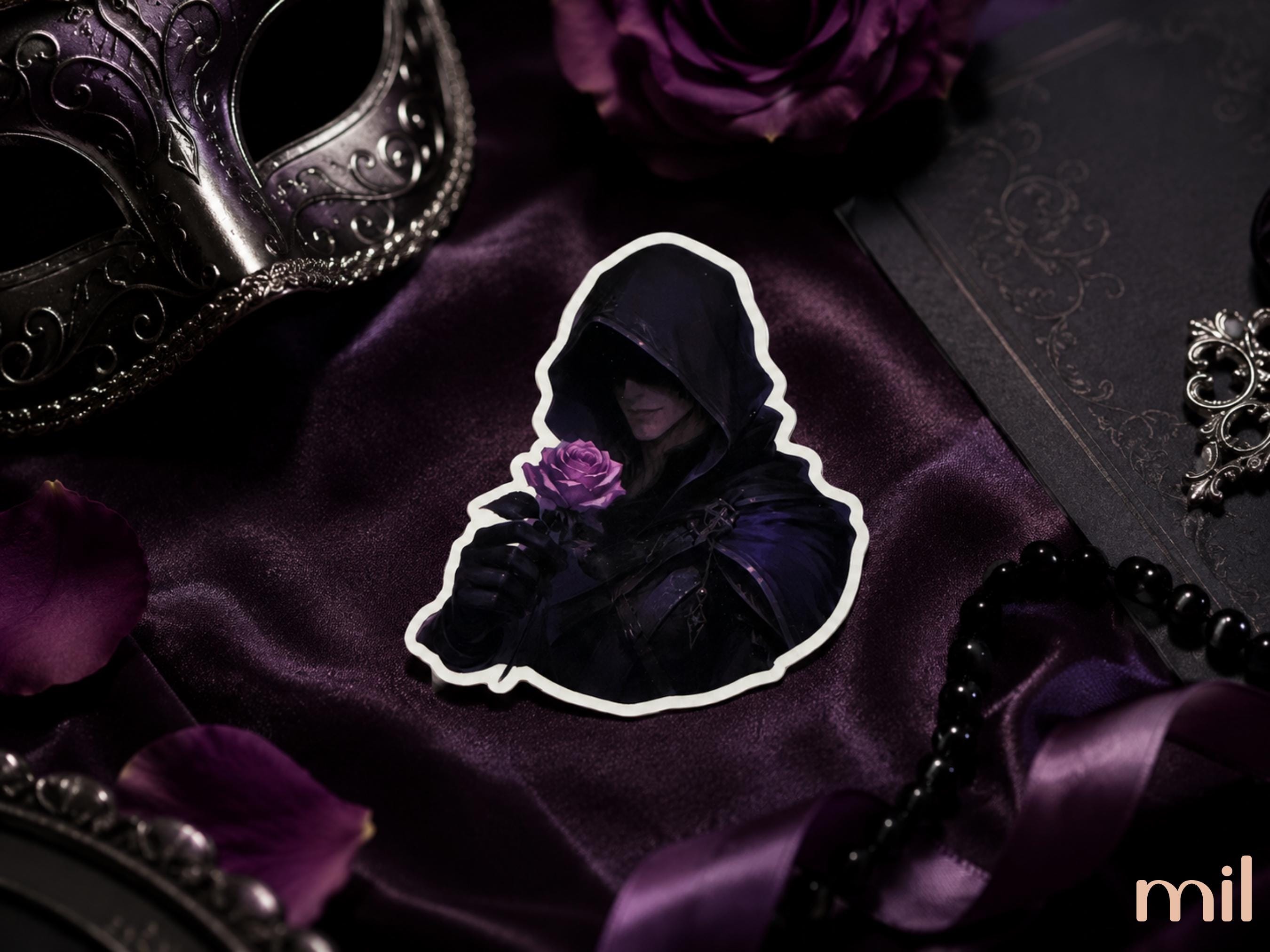 Purple Dark Fantasy Masquerade Sticker Set | Bookish Stickers for Kindle