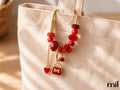 Red Glam Fashion Carabiner Keychain Bag Charm Decoration