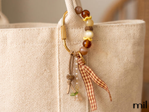 Porte-clés mousqueton décoratif pour sac sur le thème de l'automne