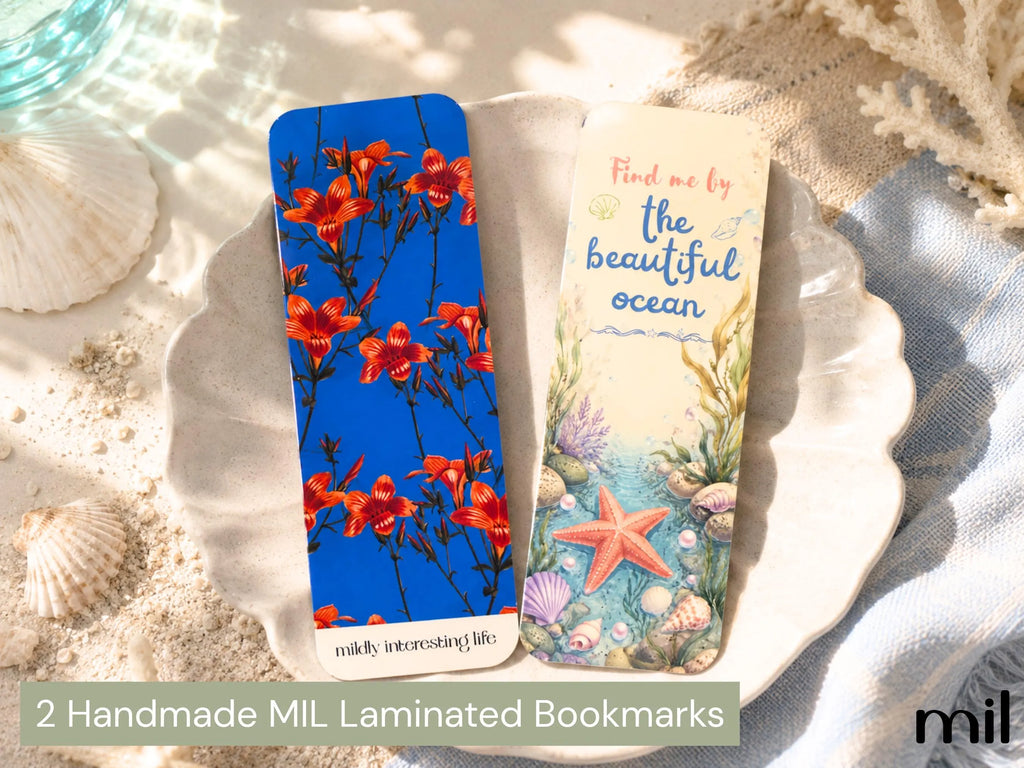 Ocean Themed Stationery Bookish Bundle – Stickers, Bookmarks, Pens