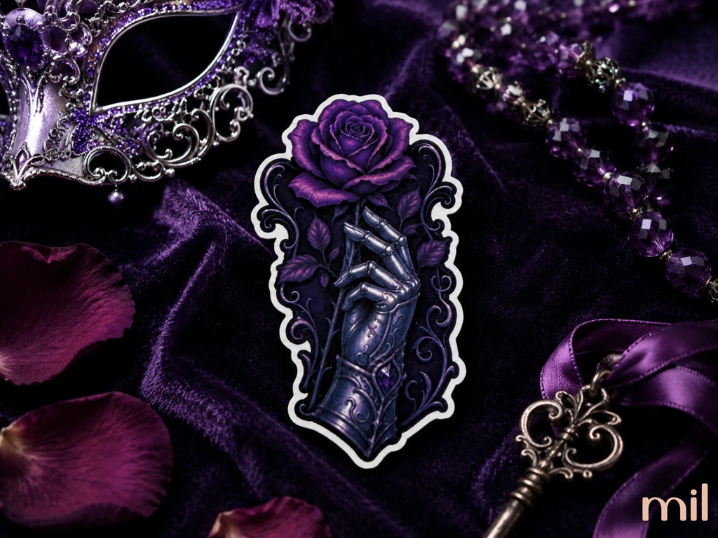 Set d'autocollants pour bal masqué dark fantasy violet | Autocollants littéraires pour Kindle