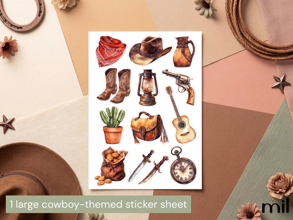 Ensemble de papeterie et accessoires « Cowboy Bookish » de qualité supérieure