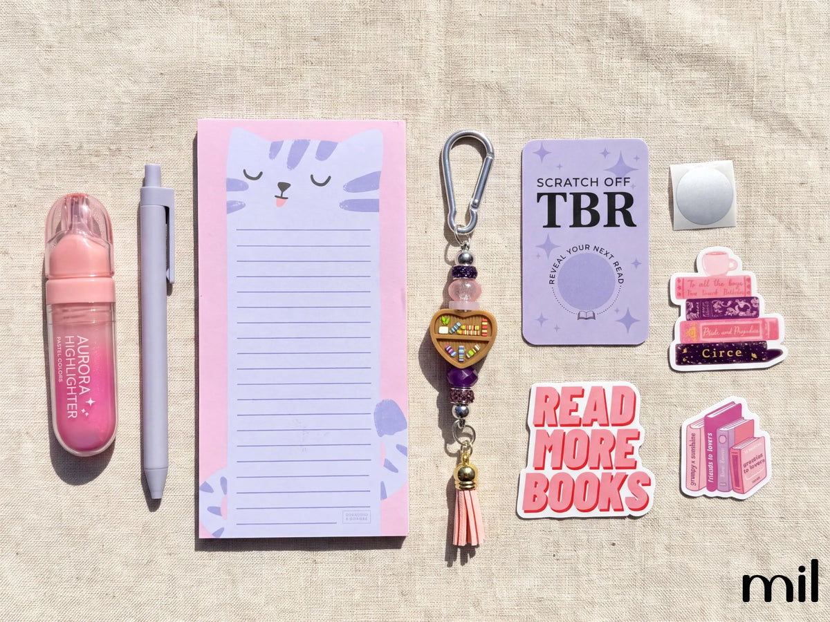 Cat Notepad Stationery Book Club Bookish Bundle