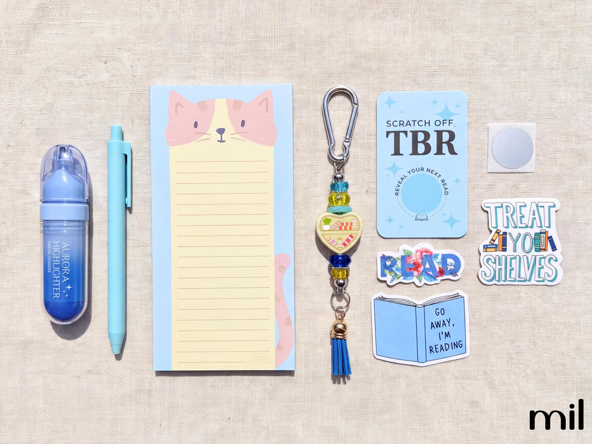 Cat Notepad Stationery Book Club Bookish Bundle